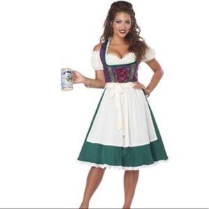 Bavarian Beer Maid Oktoberfest Garden Girl Fancy Dress Halloween Adult Costume